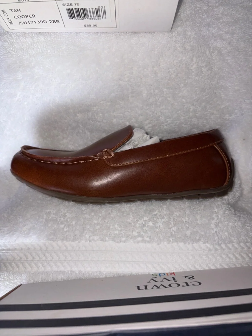 Boy’s Brown Leather Slip-On Loafer